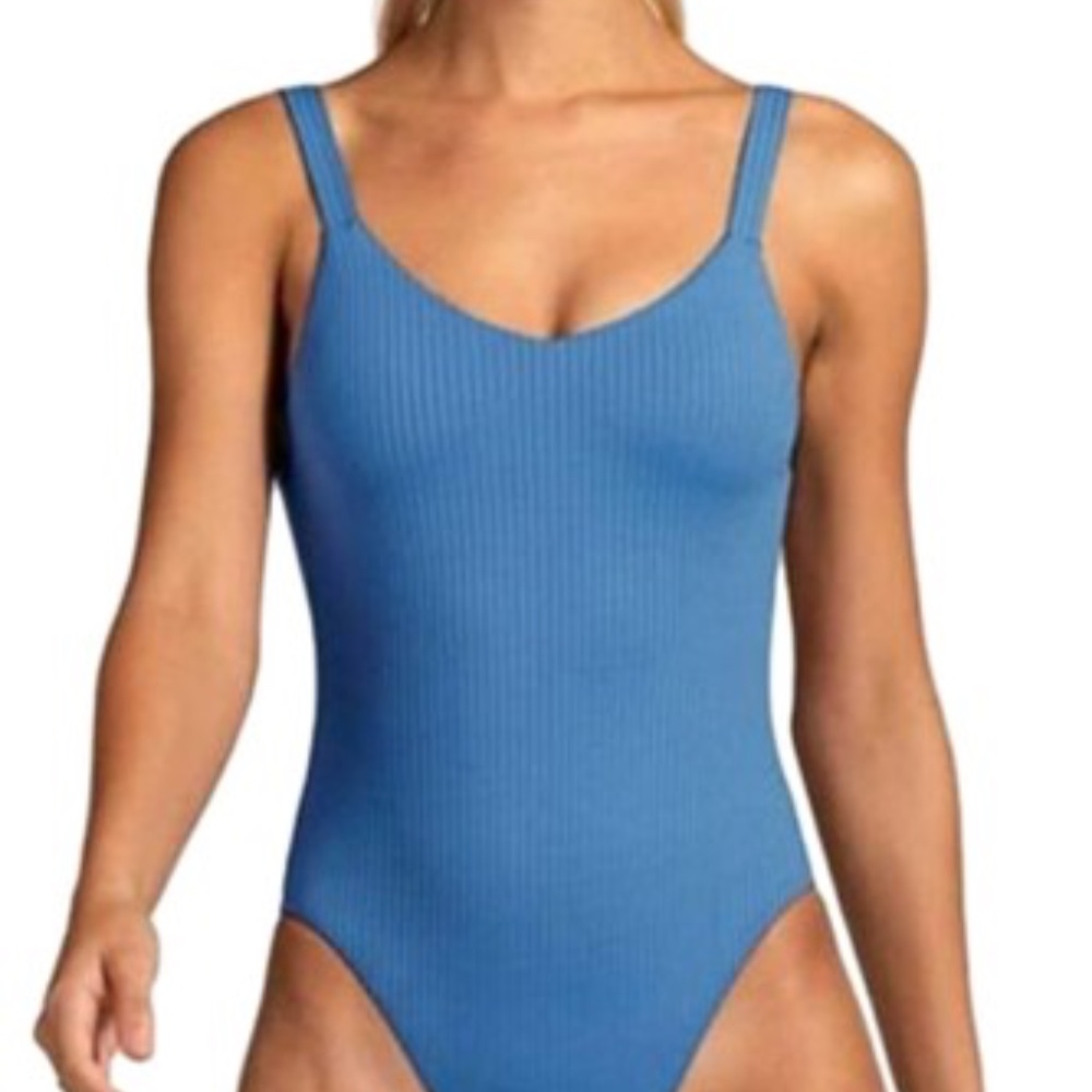 Blue Cheeky Coverage Leah Sustainability Is Sexy One-piece Bathing Suit